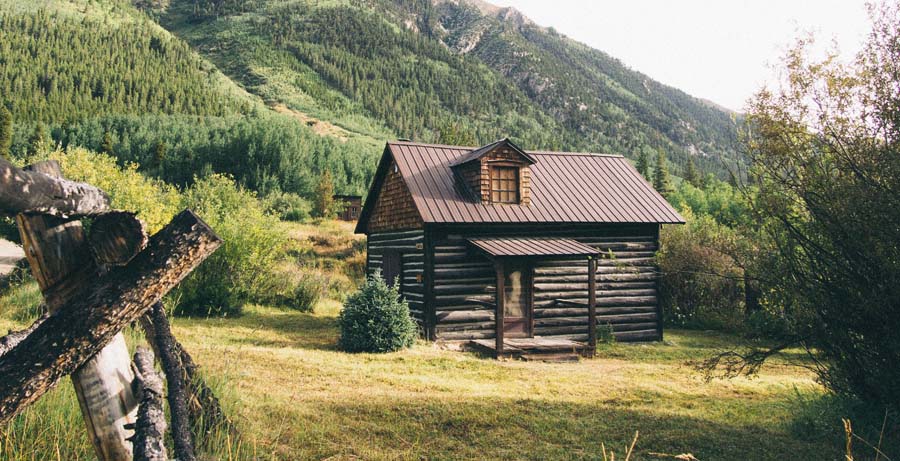 cabin in the mountains